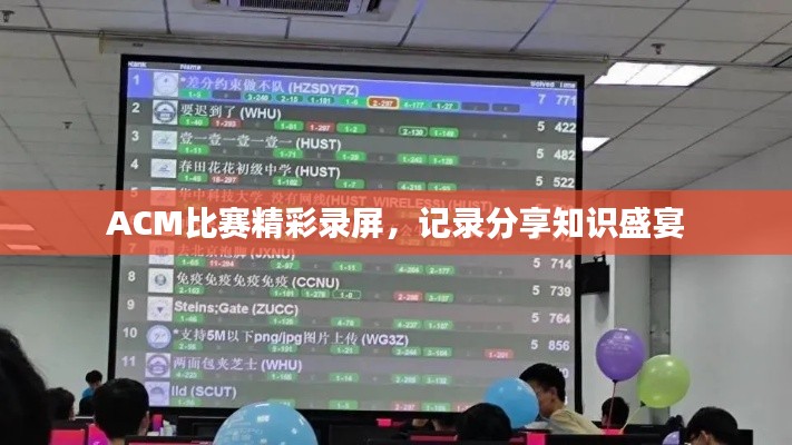 ACM比賽精彩錄屏，記錄分享知識盛宴