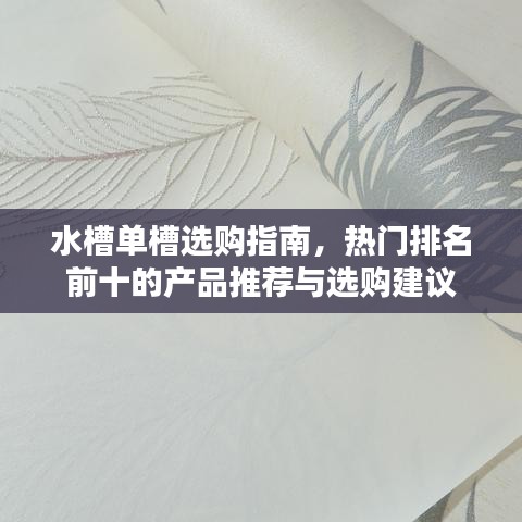 水槽單槽選購指南，熱門排名前十的產(chǎn)品推薦與選購建議