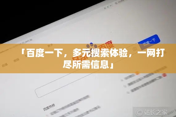 「百度一下，多元搜索體驗(yàn)，一網(wǎng)打盡所需信息」