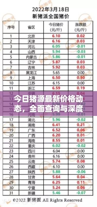 今日豬源最新價格動態(tài)，全面查詢與深度分析