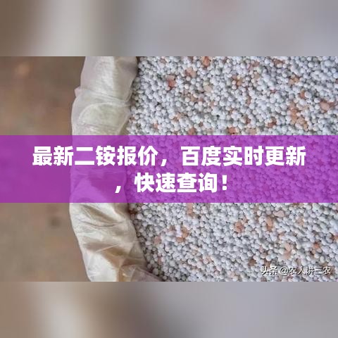 最新二銨報價，百度實時更新，快速查詢！