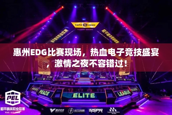 惠州EDG比賽現(xiàn)場，熱血電子競技盛宴，激情之夜不容錯過！